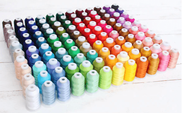 Embroidery machine stitching a custom design