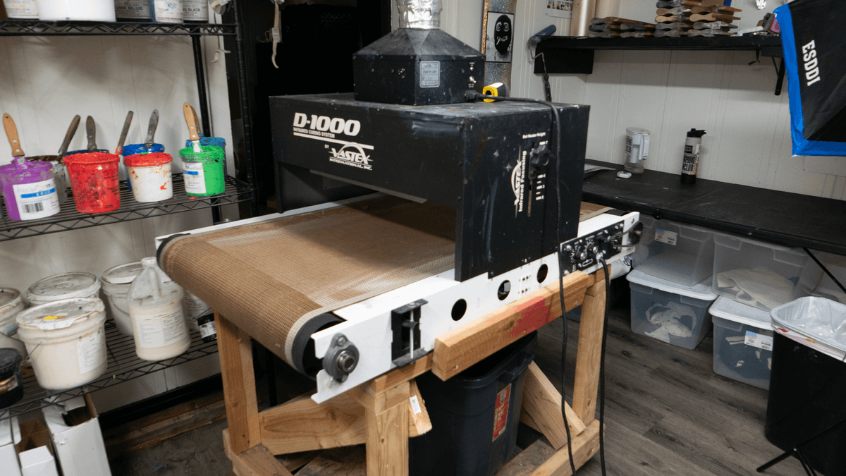 Setting up a screen on a printing press