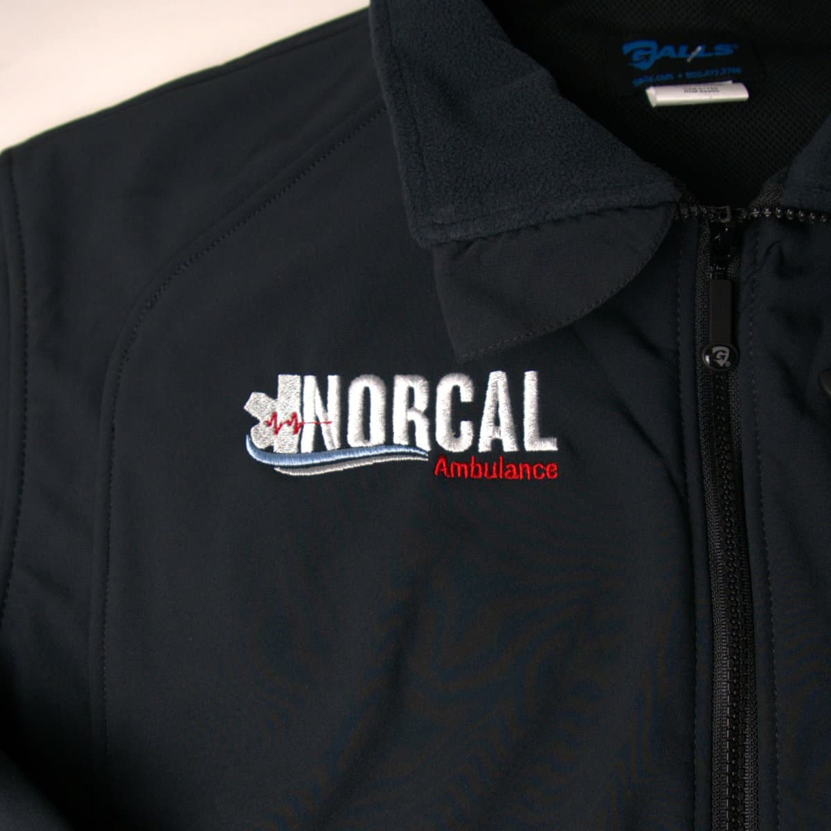 Embroidered logo on apparel