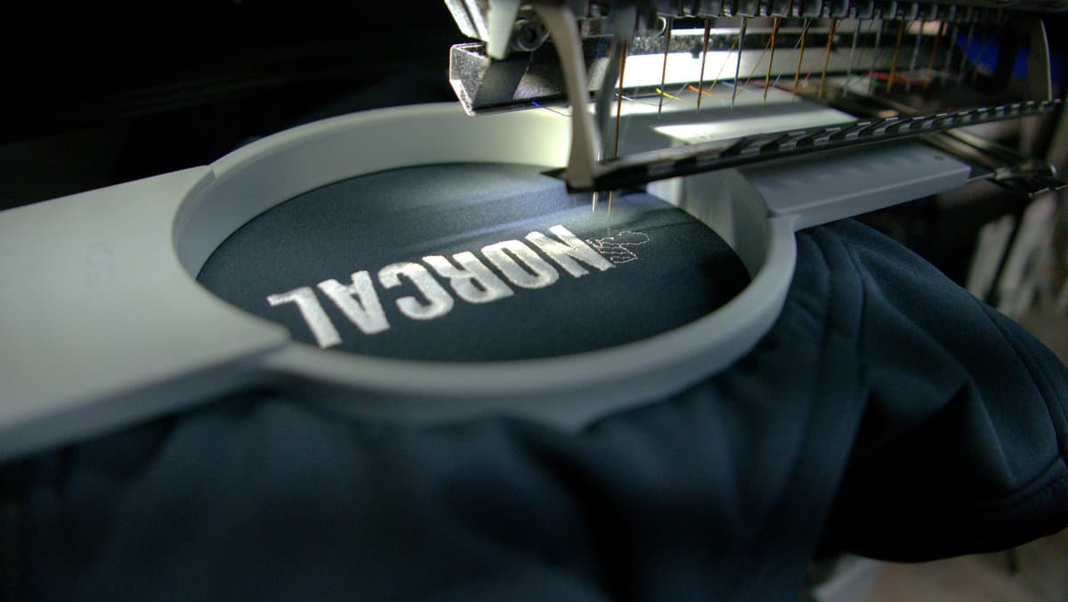 Screen printed design on apparel