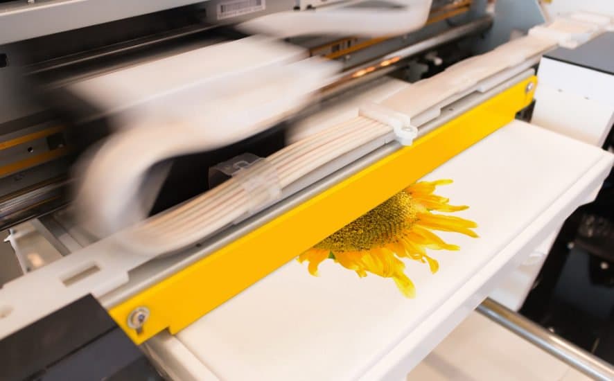 Direct-to-garment printer at work
